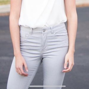 H&M’s Cropped Pin-Stripe High Waisted Skinny Jeans